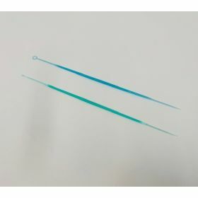 Oeses 10µl - stérile PS - rigide - extrémité pointue - bleu transparent/20