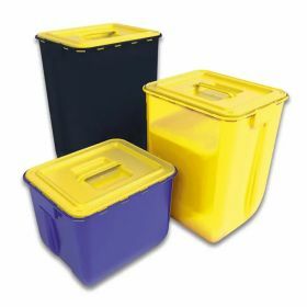 Conteneur à déchets sans couvercle - 30L - jaune
