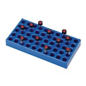 Porte-récipients pour 50x4ml - bleu - empilable