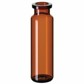 Flacon HS 20 ml, ambre, fond rond, 75,5 x 22,5 mm