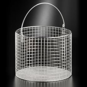 panier rond en inox avec anse, H150mm, Ø 200mm
