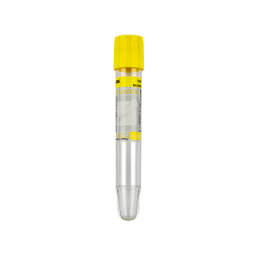 Tube urine s/vide fond rond 10ml D16x100mm jaune