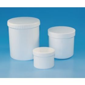 Pommadier 1250ml PP blanc H119 Ø130,cape à vis PP