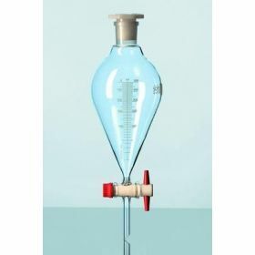 DURAN® Ampoule à decanter, forme conique avec clé de PTFE