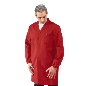 Blouse hommes 65% PE - 35% coton rouge