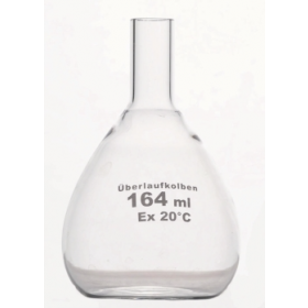 Fiole jaugée à débordement verre borosilicaté