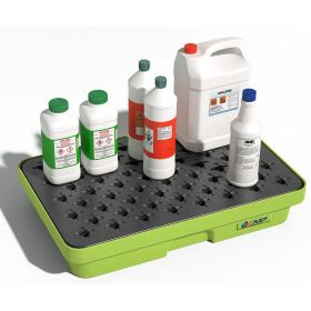 Réservoir de rétention vert avec grille