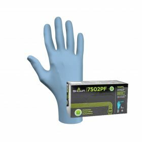 Showa 7502PF gants nitrile bleus - (EBT) - non poudrés - 0.06mm