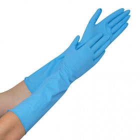 Gants nitriles superlong bleu non-poudrés