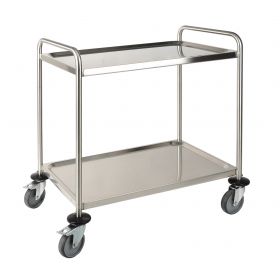 Chariot inox avec plateaux 900x600xH940mm