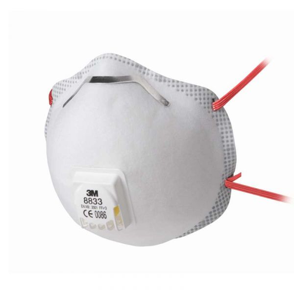 3M 8833 masque anti-poussière FFP3 coque avec valve