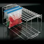 Inox rek voor 14 stomacherzakken 390x200x240mm
