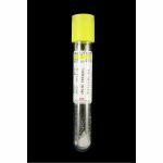 Tube urine fond rond 9ml, bouchon jaune, sous vide, avec acide borique