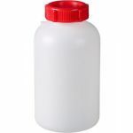 Bouteille ronde 1L  PEHD, large goulot, scellable
