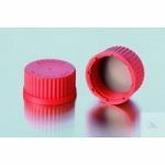 Duran® Capuchon à vis rouge en PBT + joint revêtu de PTFE